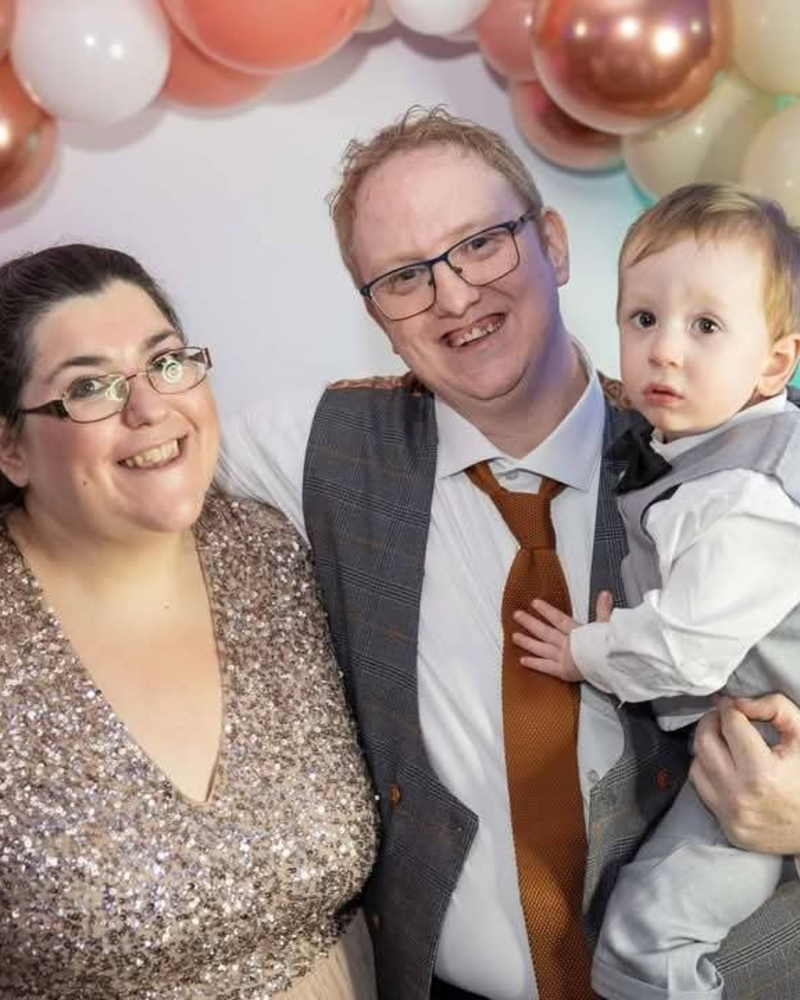 Kristian with his partner Alicia and their son John-Joe